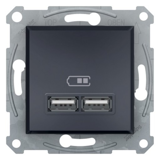 Розетка USB антрацит "SCHNEIDER Asfora" EPH2700271