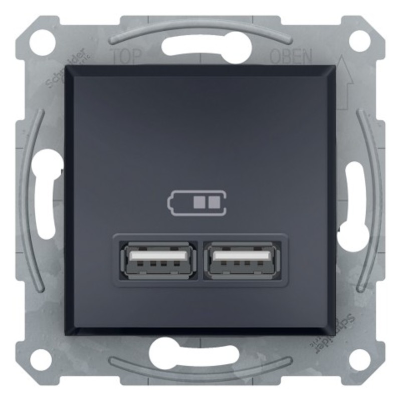 Розетка USB антрацит "SCHNEIDER Asfora" EPH2700271