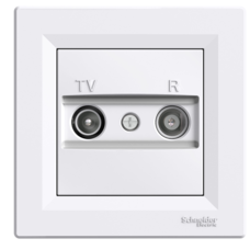 Розетка 1-а внутрішня TV-R кінцева (1 дБ) біла "SCHNEIDER Asfora" EPH3300121