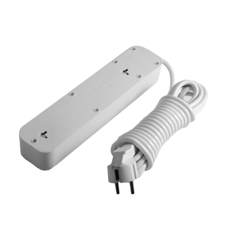 Подовжувач 3 гнізда 5м з 2*USB (2100mA) з/з 5x1.0mm 3500W з кнопкою "LEMANSO" LMK71007