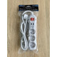 Удлинитель 3 гн. 2м с 2*USB (2100mA) с/з 3x0.75mm макс 2500W с кнопкой "LEMANSO" LMK71004