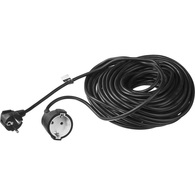 Удлинитель 1 гнездо 10A чёрный 30м с/з "LEMANSO" LMK062