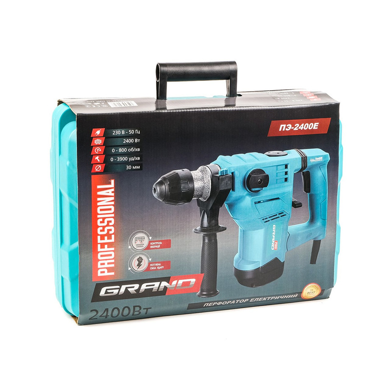 Перфоратор електричний ПЭ-2400Е PRO "GRAND" GRPE2400Е