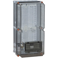 Коробка розподільна пластикова ZP50 IP55 505x250x204 з вікном під 8-модулями "E.NEXT" 9703-000
