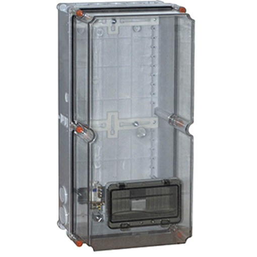 Коробка розподільна пластикова ZP50 IP55 505x250x204 з вікном під 8-модулями "E.NEXT" 9703-000