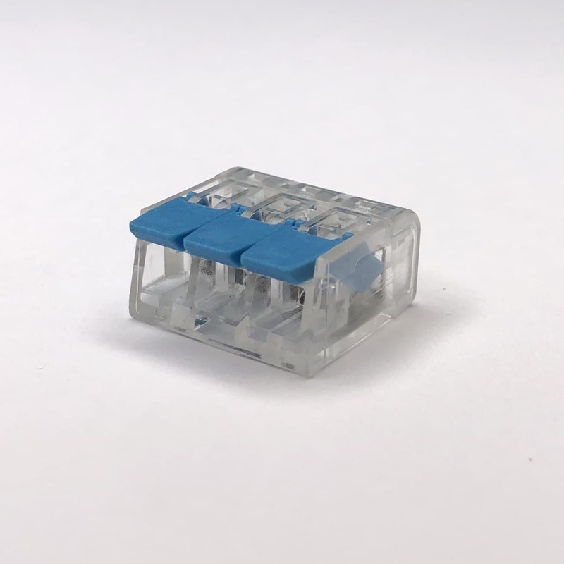 Клемма соединительная (3-я) 450V (синие флажки) "LEMANSO" LMA2610