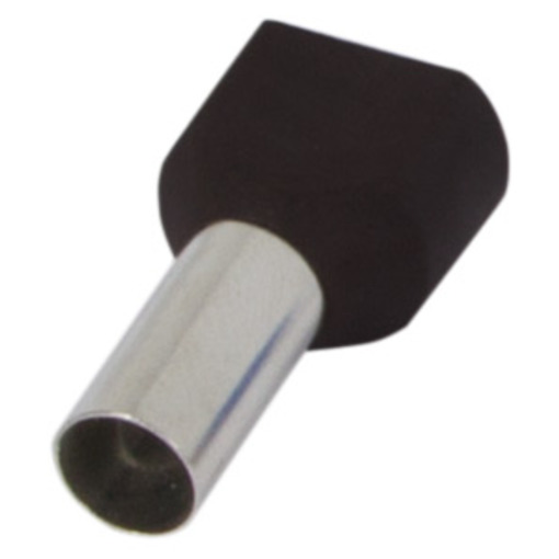 Ізольований наконечник 2.6.black (TE6014 black) 2x6 кв.мм, чорний "E.NEXT" s4037010