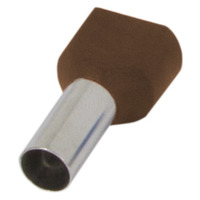 Изолированный наконечник 2.10.brown (TE10-14 brown) 2x10 кв.мм, коричневый "E.NEXT" s4037011
