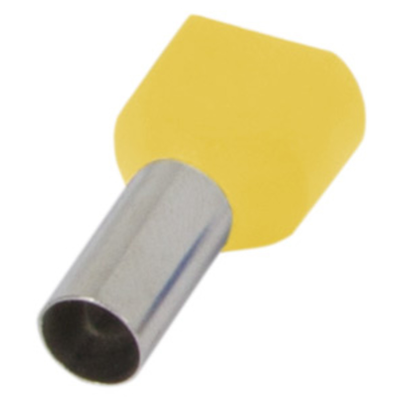 Изолированный наконечник 2.1.5.yellow (TE1508 yellow) 2x1,5 кв.мм, жёлтый "E.NEXT" s4037005