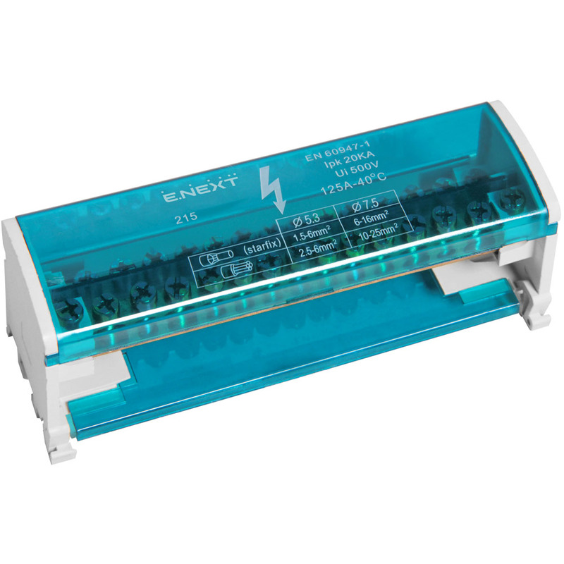 Шина нулевая e.cbs.pro.2.11 в корпусе на DIN-рейку "E.NEXT" p0650002