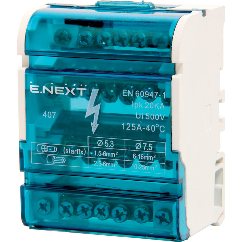 Шина нулевая e.cbs.pro.4.7 в корпусе на DIN-рейку "E.NEXT" p0650004