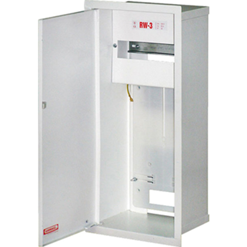 Шафа розподільна e.mbox.RW-3-Z/O мет. вбудований, 3-ф. лічильник, 12 мод. замком вікном, 560х255х185 мм "E.NEXT" RW-3-Z/O