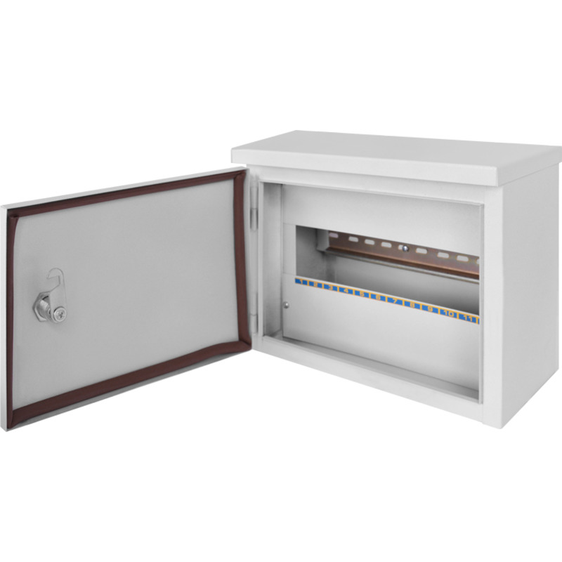Шкаф e.mbox.stand.n.12.z металлический, под 12мод., герметичный IP54, навесной, с замком "E.NEXT" s0100129