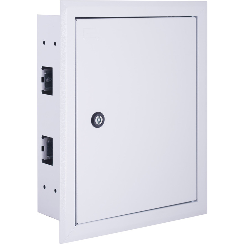 Корпус металевий e.mbox.pro.w.24z IP31 вбудований на 24 модулів із замком "E.NEXT" p0100210