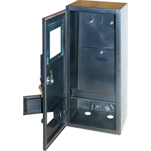 Корпус e.mbox.stand.n.f1.6.z.str металевий, під 1-ф. лічильник, порожній, навісний, 6 мод., із замком, вуличний "E.NEXT" s0100014