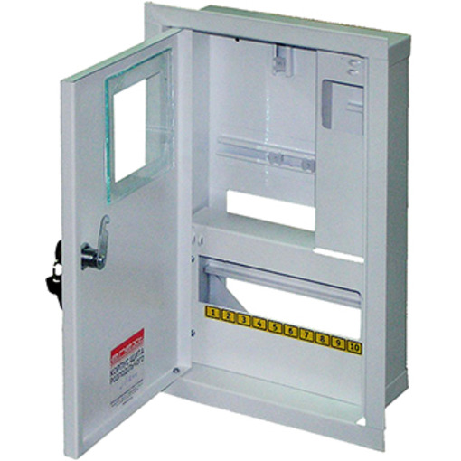 Корпус e.mbox.stand.w.f1.10.z металевий, під 1-ф. лічильник, 10 мод., що вбудовується, із замком "E.NEXT" s0100016