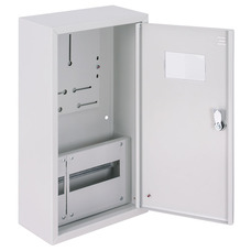 Корпус обліку металевий e.mbox.pro.n.f3.12z IP31 навісний під 3ф лічильник, 12 модулів із замком "E.NEXT" p0100222