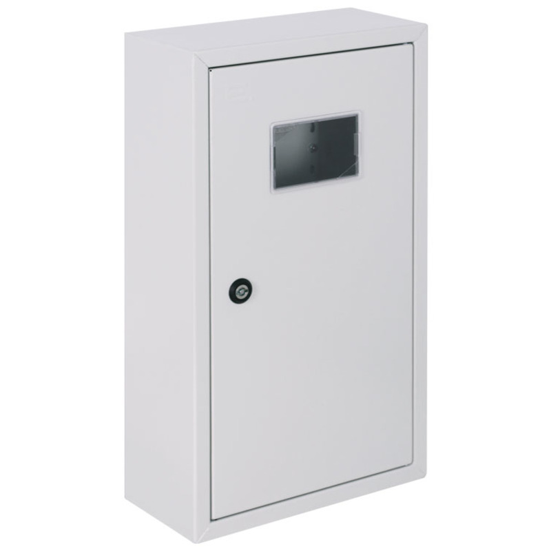 Корпус обліку металевий e.mbox.pro.n.f3.12z IP31 навісний під 3ф лічильник, 12 модулів із замком "E.NEXT" p0100222