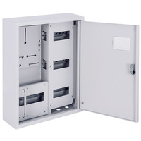 Корпус учета металлический e.mbox.pro.n.f3.27z IP31 навесной под 3ф счетчик, 27 модулей с замком "E.NEXT" p0100223