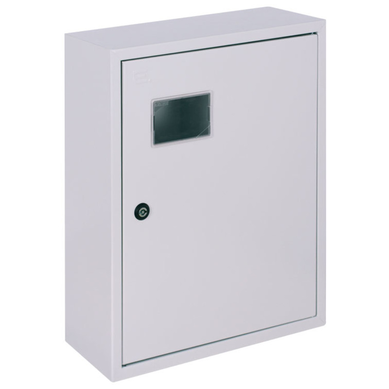 Корпус учета металлический e.mbox.pro.n.f3.27z IP31 навесной под 3ф счетчик, 27 модулей с замком "E.NEXT" p0100223