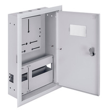 Корпус обліку металевий e.mbox.pro.w.f3.12z IP31, що вбудовується під 3ф лічильник, 12 модулів із замком "E.NEXT" p0100226