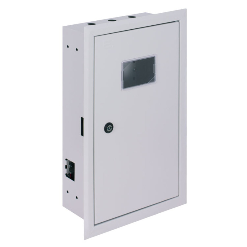 Корпус обліку металевий e.mbox.pro.w.f3.12z IP31, що вбудовується під 3ф лічильник, 12 модулів із замком "E.NEXT" p0100226
