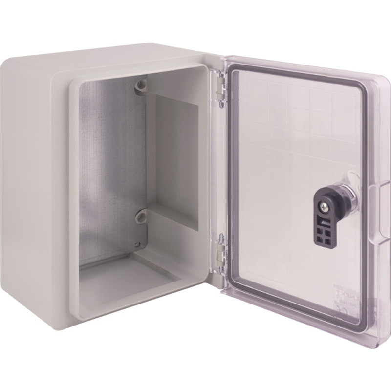 Корпус ударопрочный с АБС-пластика e.plbox.180.240.130.tr, 180х240х130мм, IP65 с прозрачной дверью "E.NEXT" CP5032
