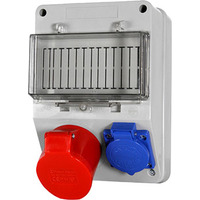 Монтажный набор 16А 3Р+N+Z 220/400V,16A 2P+Z 250V, клеммная колодка 5х4кв.мм "E.NEXT" 6263-130