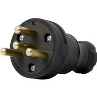 Силовая вилка переносная каучуковая e.plug.rubber.030.25, 4п. 25А "E.NEXT" s9100028