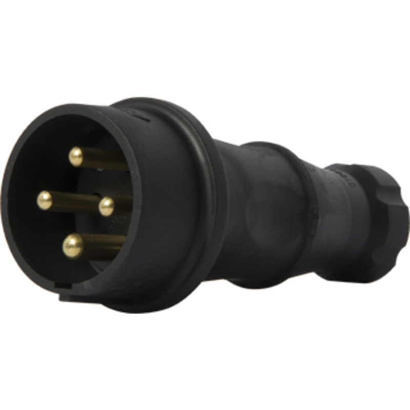 Силова вилка переносна каучукова e.plug.rubber.070.32, 4п. 32А "E.NEXT" s9100032