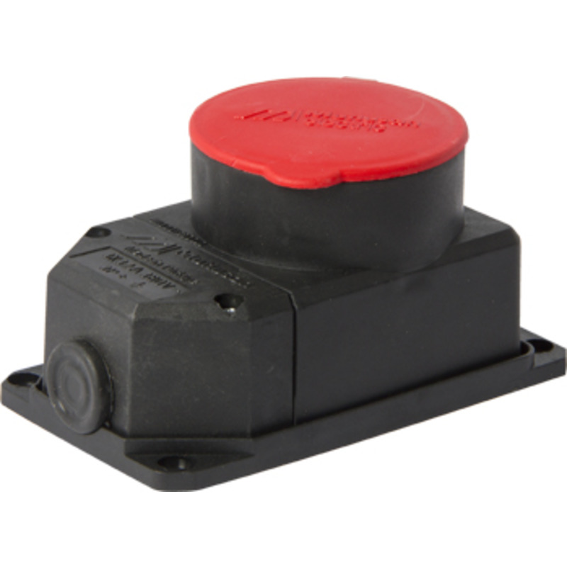 Силова розетка стаціонарна із захисною кришкою каучукова e.socket.rubber.4п.32А, "E.NEXT" s9100034