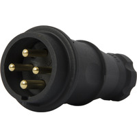 Силова вилка переносна каучукова e.plug.rubber.060.16, 4п. 16А "E.NEXT" s9100035