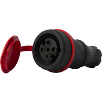 Силова розетка переносна із захисною кришкою каучукова e.socket.rubber.061.16, 4п "E.NEXT" s9100036