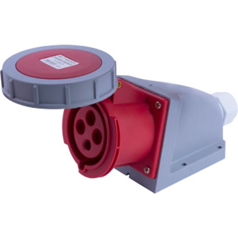 Силовая розетка стационарная e.socket.124.32.67, 4п., 400В, 32А , IP 67 "E.NEXT" i082011