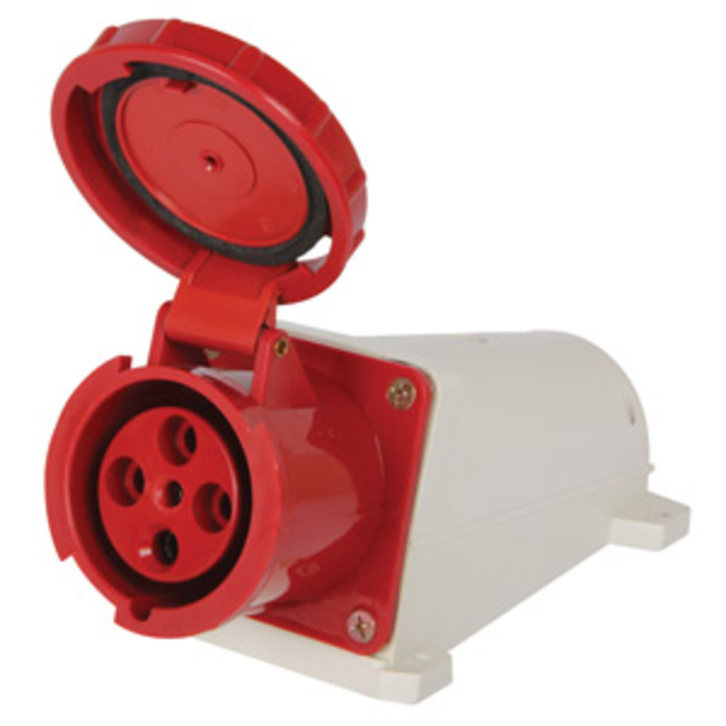 Силова розетка стаціонарна e.socket.pro.4.63, 4п., 380В, 63А (134) "E.NEXT" p012006