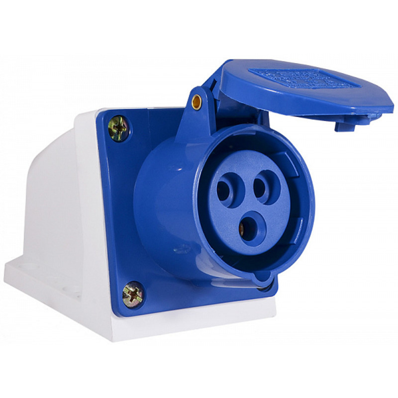 Гнездо стационарное (ГС) 16А/3п (2п+н) 220-240V IP44 синее "LEMANSO" LM2026