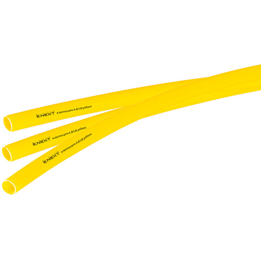 Термоусаджувальна трубка з клейовим шаром e.termo.pro.4,8.1,6.yellow, 4,8/1,6, 1м, жовта "E.NEXT" p092008