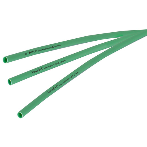Термоусаджувальна трубка з клейовим шаром e.termo.pro.6,4.2,2.green, 6,4/2,2, 1м, зелена  "E.NEXT" p092015