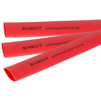 Термоусаджувальна трубка з клейовим шаром e.termo.pro.12,7.4,2.red, 12,7/4,2, 1м, червона "E.NEXT" p092035