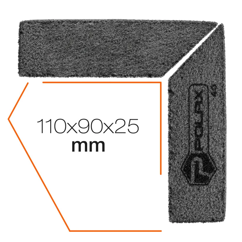 Губка шліфувальна кутова Р40 110*90*25мм "POLAX" 54-225