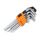 Набір Г-подібних ключів TORX 9шт. Т10-Т50, Cr-V "POLAX" 25-007