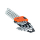 Набор Г-образных удлиненных ключей TORX 9шт. Т10-Т50, Cr-V "POLAX" 25-008