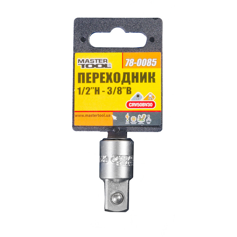 Перехідник 1/2"В - 3/8"Н CRV MASTER TOOL 78-0085