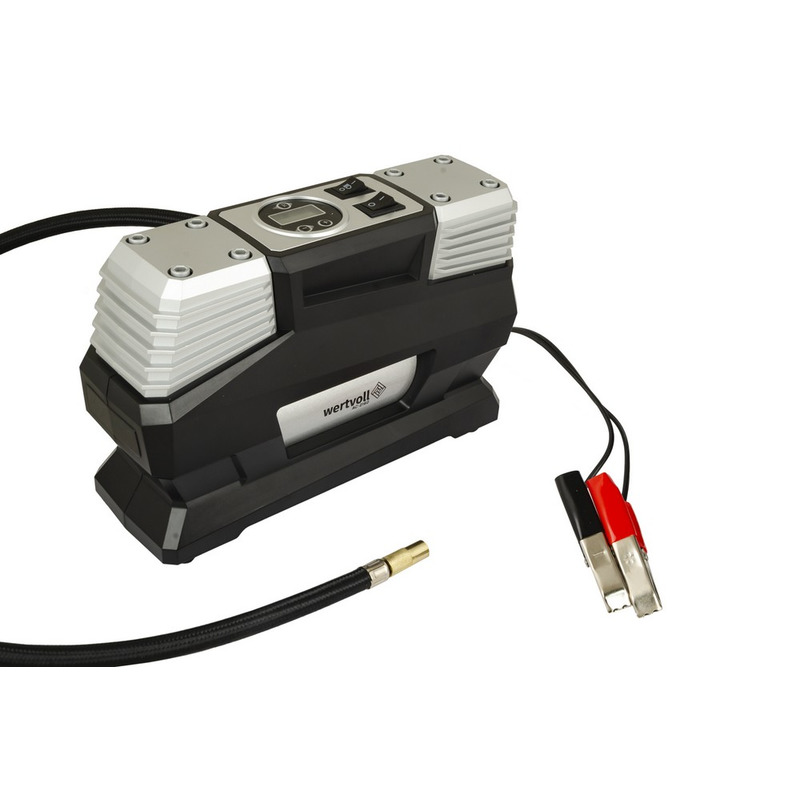 Компресор автомобільний двопоршневий 12V, 150 PSI, 15 A, 180 Вт, 60 л/хв WERTWOLL AC-2160