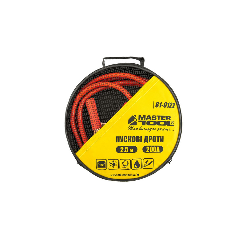 Провід пусковий 200 А, 2,5 м MASTER TOOL 81-0122