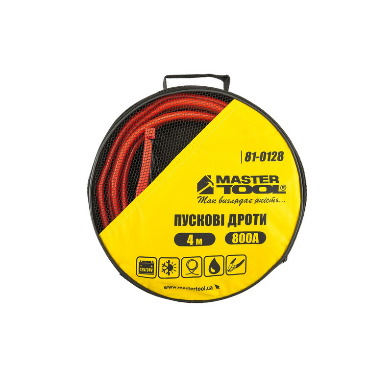 Провод пусковой 800 А, 4 м MASTER TOOL 81-0128