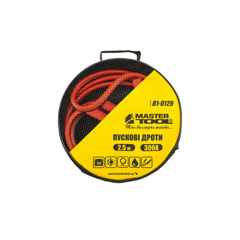 Провід пусковий 300 А 2.5 м MASTER TOOL  81-0129