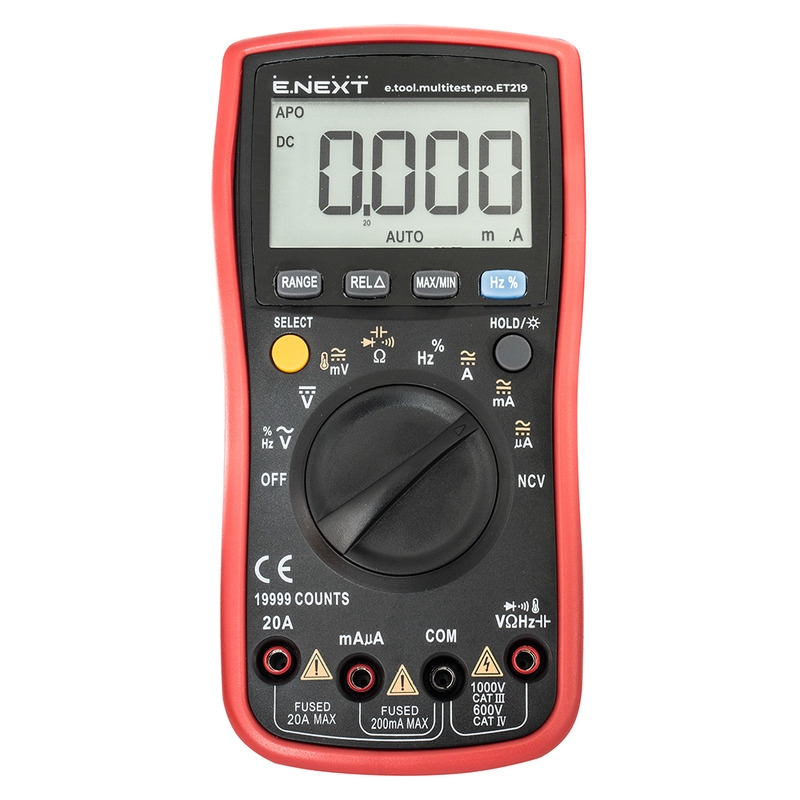 Мультиметр цифровой e.tool.multitest.pro.ET219 "E.NEXT" p074003