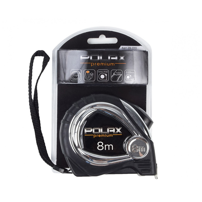 Рулетка Premium 8*25mm"POLAX"29-010