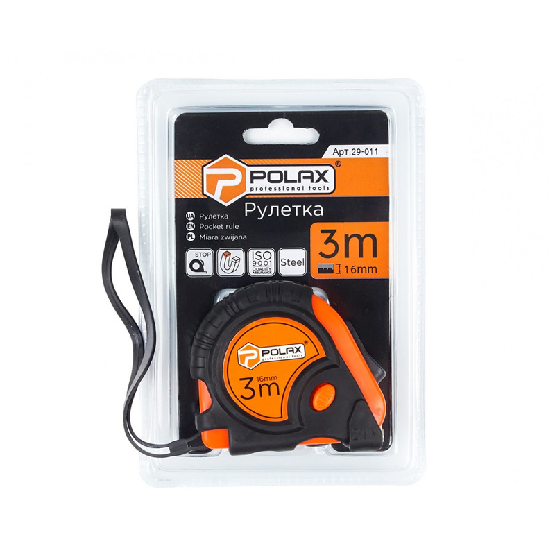 Рулетка 3*16mm "POLAX" 29-011